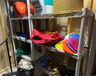 Sleeping bags, frisbees, outdoor sports gear