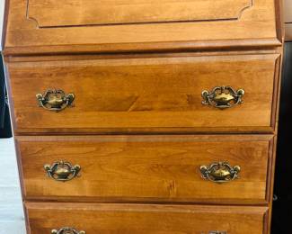 Vintage Maple Secretary Desk