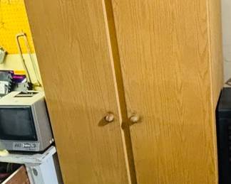 1 of 2 Brown Storage Cabinet