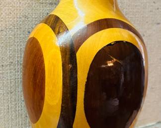 Inlaid Wood Vase