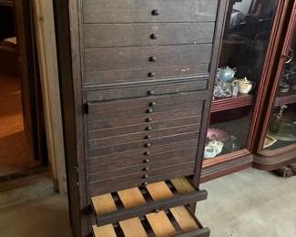 Antique Oak sheet music cabinet