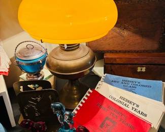 Bradley & Hubbard Electrified oil lamp