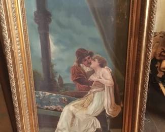 Antique oil "Romeo & Juliet"