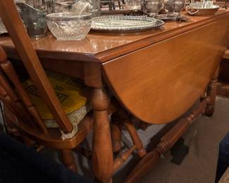 Maple drop leaf table and chairs