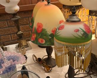 Reverse Painted Lamps