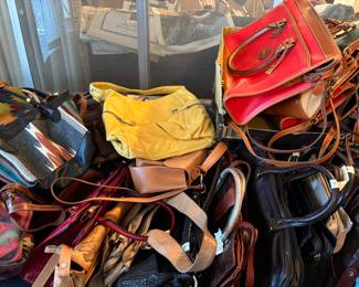 Designer purses, Bally, Coach, Otega, Mahler, Dooney & Bourke...