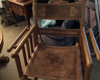 Hand Tooled leather chair