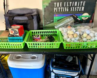 In the garage…
Fishing and Golf Accessories 