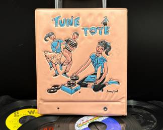 Vintage Tune Tote for toting your groovy 45’s!!!