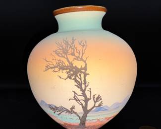 Trever Pitt Australian Art, Handcrafted Sandstone Pottery Vase