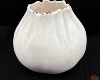 Glazed White Porcelain Vase