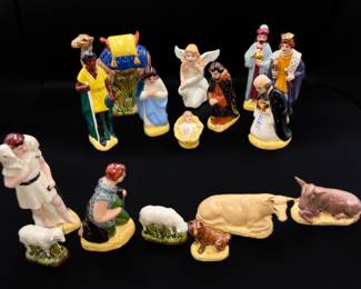 Hand Painted Nativity Set