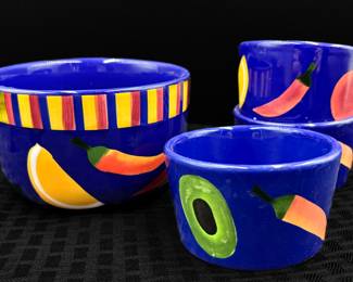 Crate & Barrel Caliente Salsa Bowls