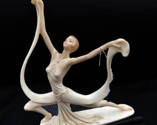 A. Santini Art Deco Dancer Figurine 