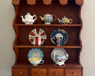 Vintage Handmade Wall Display Shelf
