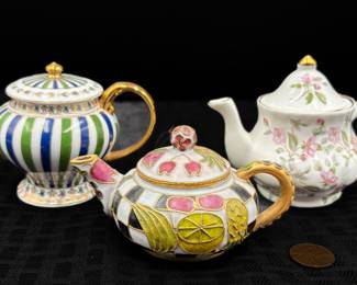 Porcelain Miniature Teapots