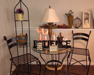 Cafe Style Iron Table and Chair Set