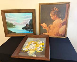 Three Pieces Of Framed Art