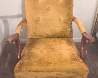 Vintage Upholstered Wooden Rocking Chair