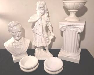 Lot Of Unpainted Bisque And Ceramic Figurines 