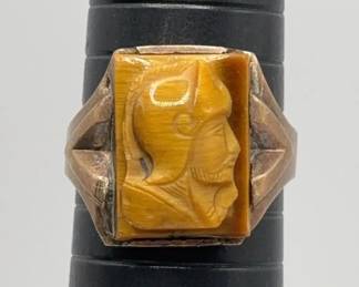 Vintage Tigers Eye Gold Ring