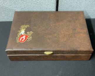 Vintage Lord Buxton Faux Leather Jewelry Box