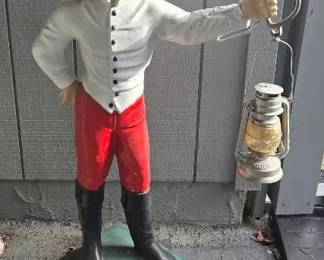 002 Cast Concrete Lawn Jockey Ornament