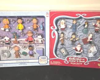 Pair Of Holiday Clip On Figurine Collections New In Box 