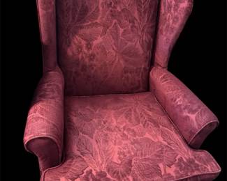 Stunning Burgundy Wingback Chair