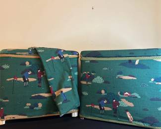 Vintage Golf Themed Storage Trunks