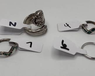 Collection Of Vintage Sterling Silver Rings