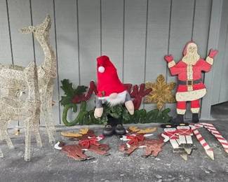 Collection Of Vintage Outdoor Christmas Decor