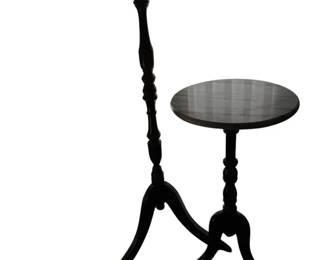 Duo Of Vintage Mahogany Colored Marble Top Plant Stands