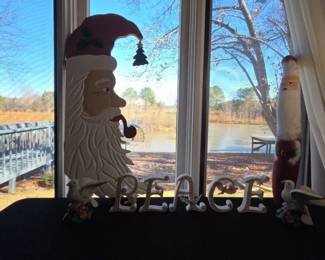 Porcelain PEACE Doves And Santa