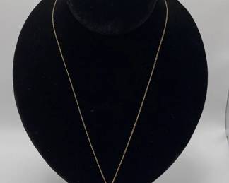 20 14K Yellow Gold Necklace And Pendant