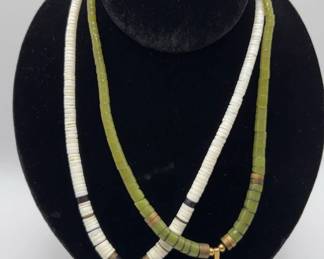 Two Vintage Puka Shell Necklaces