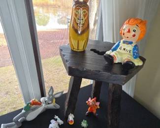 Hand Painted African Cats Nesting Dolls, Step Stool And More
