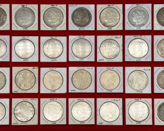 Morgan and Peace Silver Dollars, Some Early Dates
