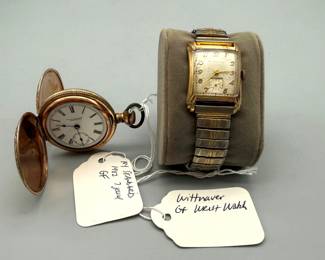 Gold Filled Standard Pocket Watch and Wittnauer Wrist Watch