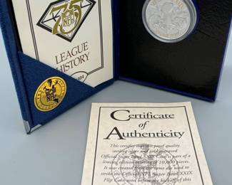 Limited Edition Sterling Proof and Gold Engraved NFL Super Bowl Coin 3430/10,000