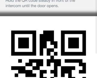 Scan this QR code at the intercom to open the visitor gate.  