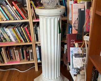 Cream pillar pedestal (38.5” x 13”)