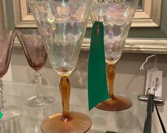 Carnival and amber glasses