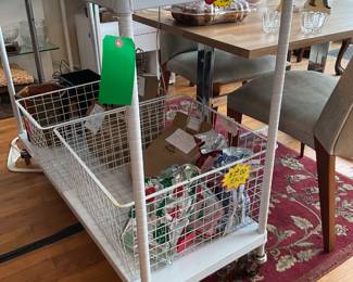 White inter-metro rolling cart (37” x 47.5” x 18”)