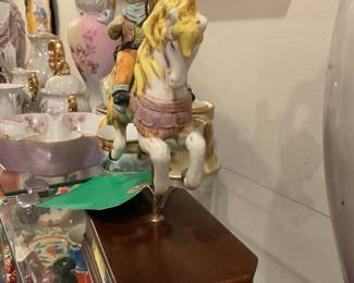 Carousel horse porcelain sculpture
