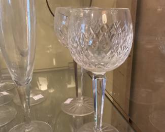 Waterford crystal wine goblets (2)