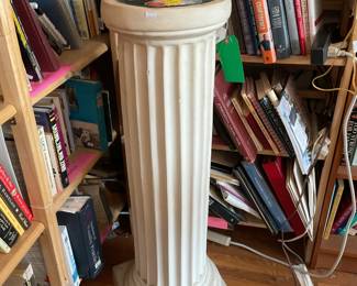 Cream pillar pedestal (38.5” x 13”)