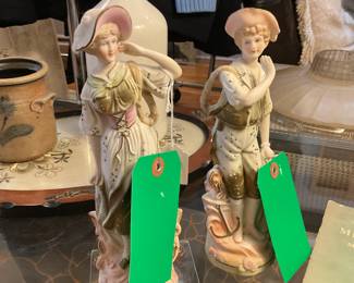 Hand painted Japanese porcelain statues