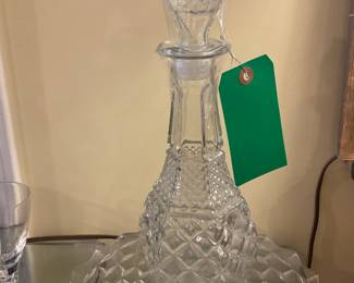 Cut glass decanter