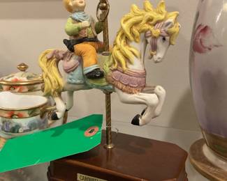 Carousel horse porcelain sculpture